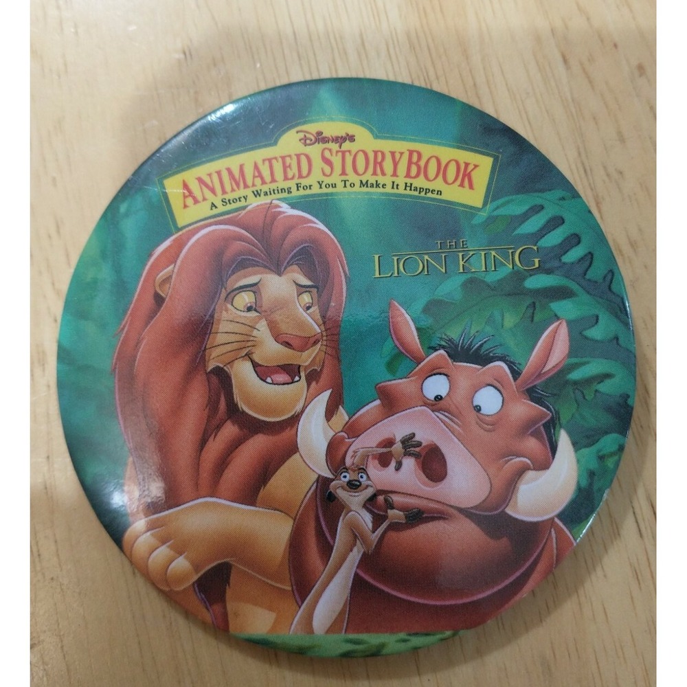 Walt Disney The Lion King Animated Storybook Dvd Promo Movie Badge Button Pin
